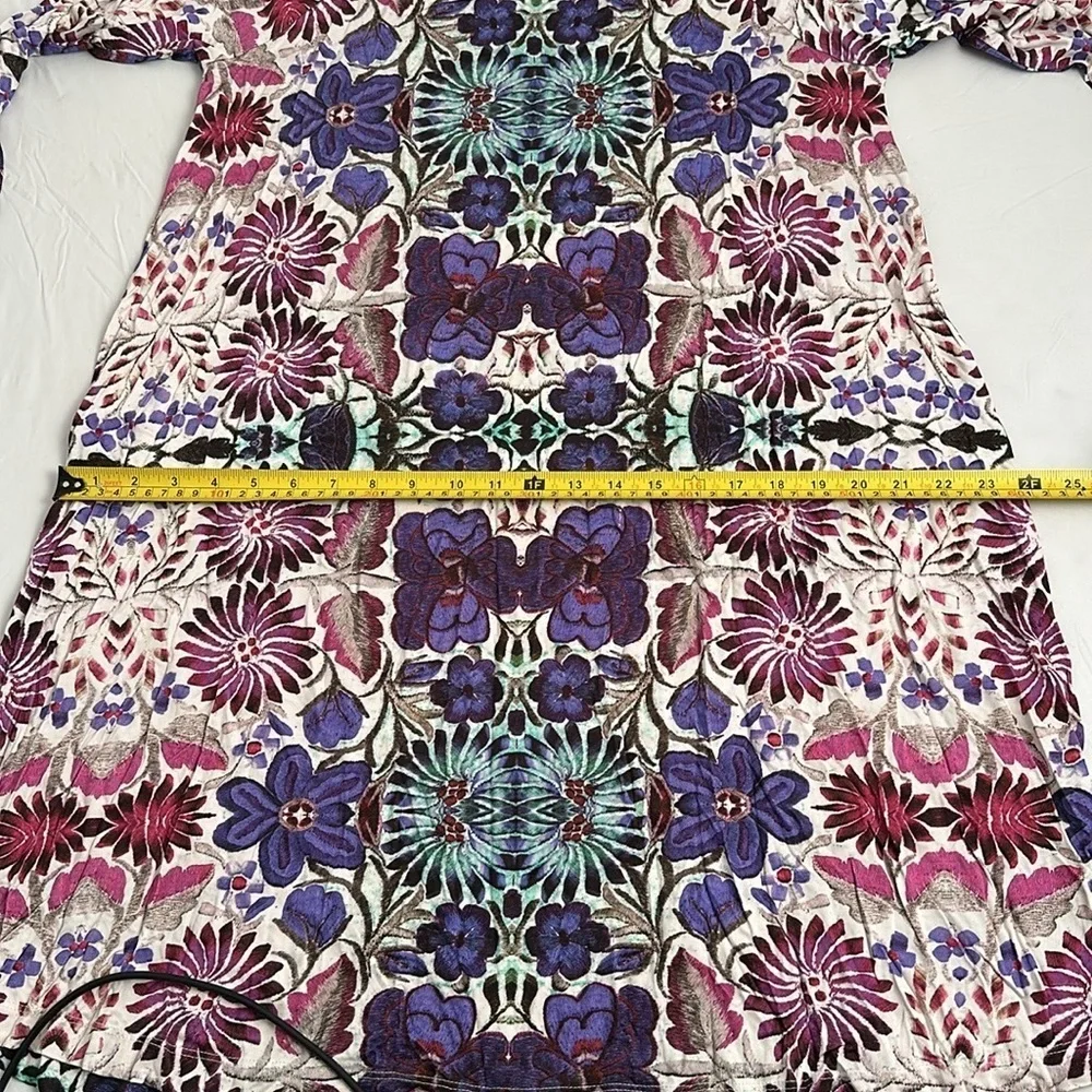 Free People New Romantics Fiesta Floral purple multicolor long sleeve dress - Picture 8 of 11